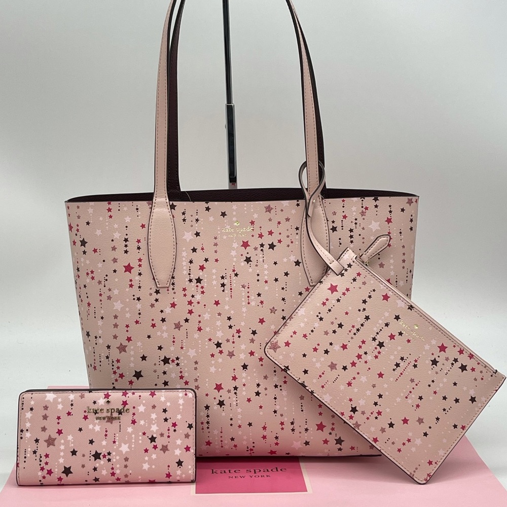 Kate Spade Twinkle Printed Reversible Tote & Slim Bifold Wallet Set